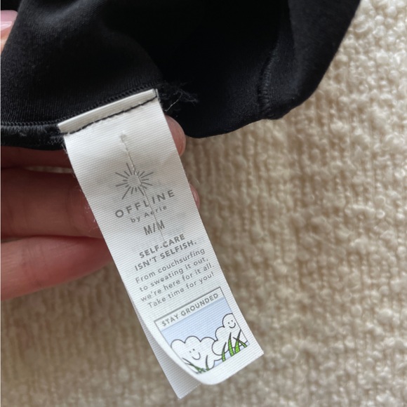 OFFLINE By Aerie Real Me High Waisted Crossover Legging, black, M - Picture 8 of 8